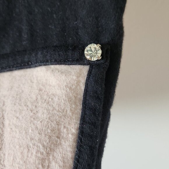 SONIA RYKIEL | Asymmetrical Tunic Striped Pink Black Sz XL - Picture 6 of 6